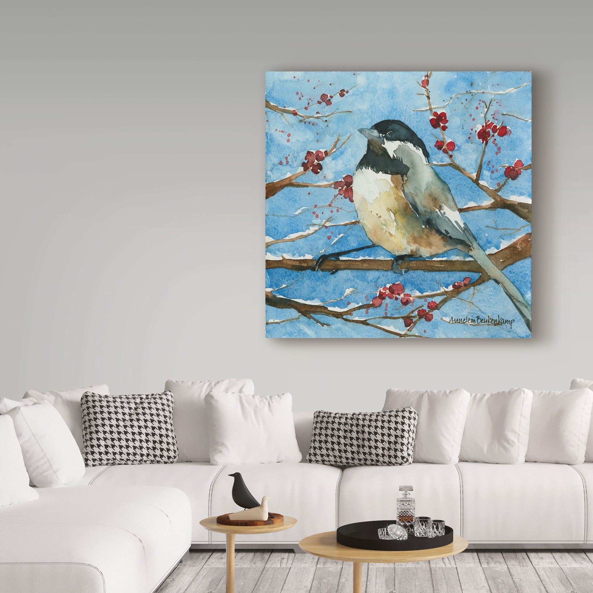 Trademark Fine Art 'Winter Acrobat' Canvas Art by Annelein Beukenkamp