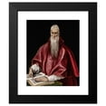 thumbnail image 2 of El Greco (Domenikos Theotokopoulos) 12x14 Black Modern Framed Museum Art Print Titled - Saint Jerome as Scholar (ca. 1610), 2 of 5