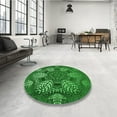thumbnail image 3 of Ahgly Company Indoor Square Patterned DarkGreen Area Rugs, 8' Square, 3 of 6