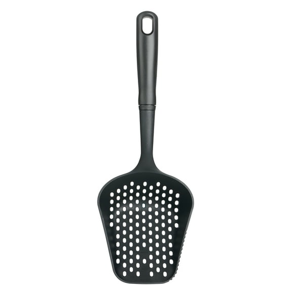 Mainstays 13.8in Nylon Scoop Strainer, Black