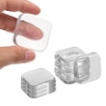 thumbnail image 4 of Uxcell 12 piezas de topes de puerta protectores de pared silenciosos 1.6" autoadhesivos reutilizables de goma clara, cuadrados, 4 of 5