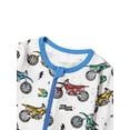 thumbnail image 6 of QEFJNO Bamboo Viscose Baby Boys One-Piece Footies Pajamas, Zipper Romper with Mitten, Footless Sleepers - 1PCS Motorcycle, 6 of 9