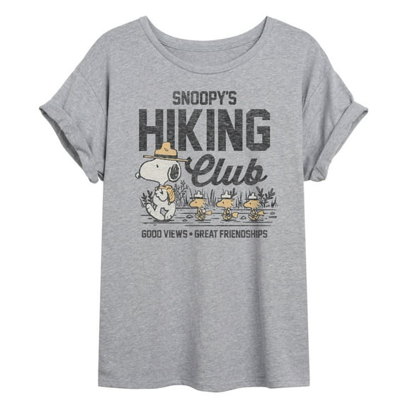 Peanuts - Snoopys Hiking Club - Women's Oversized T-Shirt