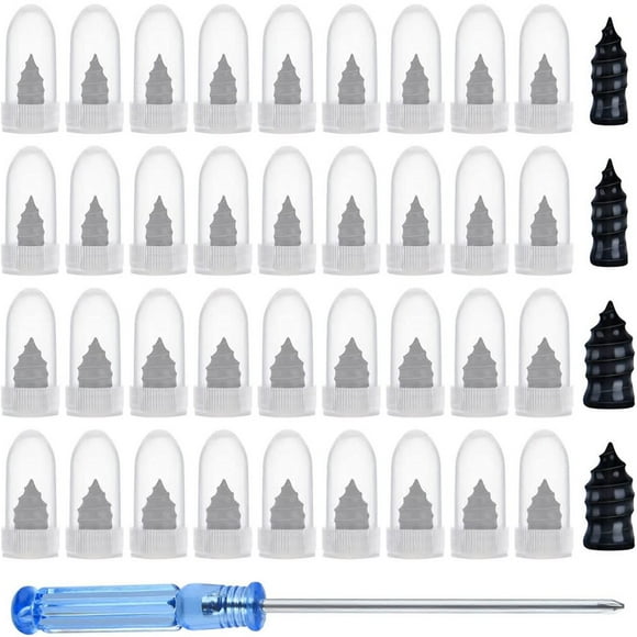POINTERTECK Tire Repair Rubber Nail 40PCS 0.23in & 0.26in Different Sized Tire Rubber Screws with Screwdriver Durable Tire Repair Rubber Nail Kit for Motorcycles Cars EVs