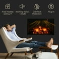 thumbnail image 4 of Indoor Fireplace HOMCOM 27" Electric Fireplace Insert, Retro Recessed Fireplace Heater with Realistic Log Flame, Remote Control, and Adjustable Brightness, 1400W, Black,Fireplace Accessories, 4 of 10