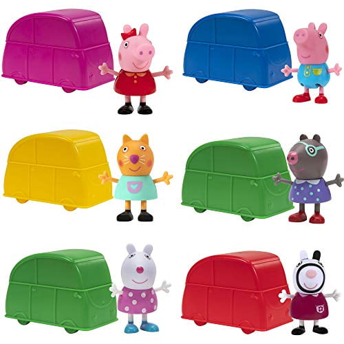 Peppa Pig Car Surprise Blind, 6 Pack Collectible Mini Figures and
