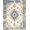 Ivory Slate Blue, Pattern 19, variant on Design&I 8'x10' Washable Area Rug Extra Large Skid-Resistant Low Profile Beige Vintage Grey Scroll Border Distressed Taupe Textured That for Living Room, Family