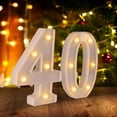 thumbnail image 1 of Carpa LED con números 40 para decoración de 40 cumpleaños/aniversario, 1 of 7