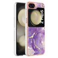 thumbnail image 2 of Dteck for Samsung Galaxy Z Flip 5 Case, Marble Design Thin Sturdy Hard PC Slim Shockproof Anti-Scratch Protective Cover for Samsung Galaxy Z Flip5 5G,Purple, 2 of 5