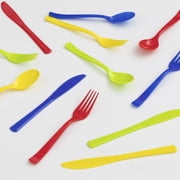 24 Count Multicolor Disposable Plastic Cutlery by Way To Celebrate
