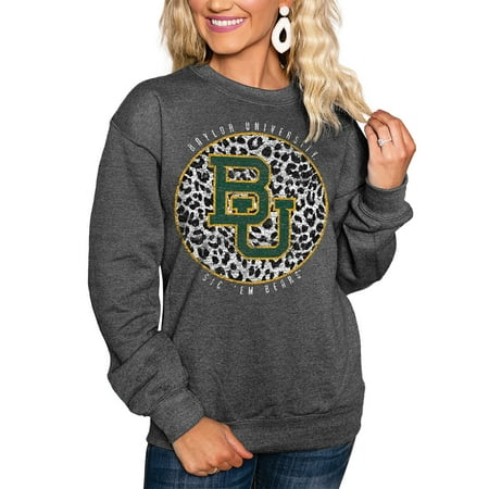 Women's Charcoal Baylor Bears Call the Shots Pullover Sweatshirt