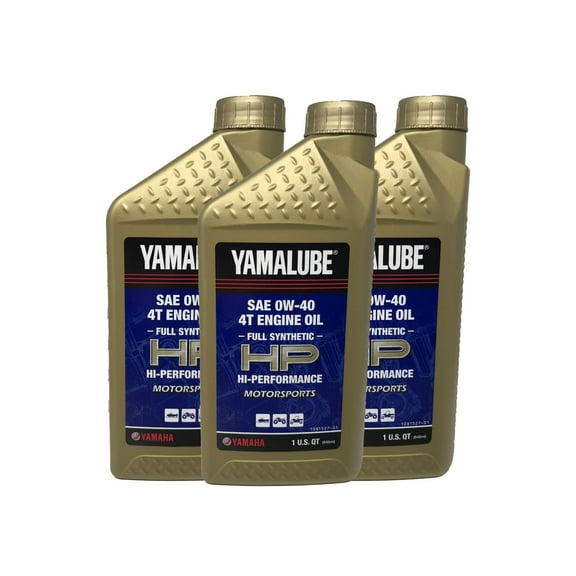 Yamaha Genuine OEM Yamalube Full Synthetic 0W-40 Oil LUB-00W40-FS-12 - 3 Pack