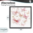 thumbnail image 4 of Stupell Industries Bohemian Pink & Gold Butterfly Rabble Black Floating Frame Canvas Art, 18 x 18, by Creative Studio, 4 of 8
