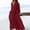 A239 Red, variant on Women's Linen Elegant Long Sleeve Wrap Maxi Dress V-Neck High Waisted Empire Waist Flowy A-Line Dress with Pockets For Fall Winter Wedding Guest Party Wear