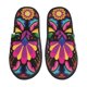 thumbnail image 1 of Fotbe Colorful Floral Embroidery Mexican Pantuflas Peludas para Mujer con Estampado, Zapatillas de Peluche, Zapatos de Invierno para Casa, Uso Interior y Exterior-Medium, 1 of 8