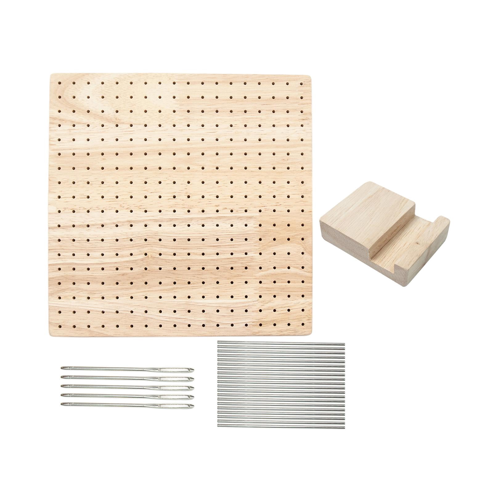 Blocking Board Blocking Mats with 20 Pin Wooden Smooth Sturdy Gifts Accessories for Embroidering Craft Weave Knitting Crochet DIY Beginners