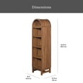 thumbnail image 4 of Better Homes & Gardens Juliet Narrow Arch Bookcase, Walnut, 4 of 13