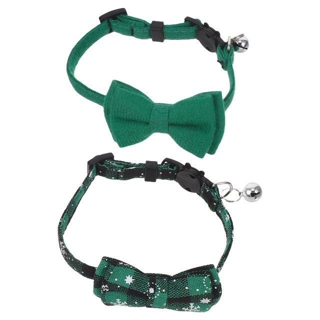 EXHUMKY 2Ud Collar Ajustable Para Y Perros Pequeños Con Moño Y En