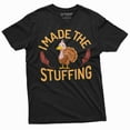 thumbnail image 3 of Men's Funny Thanksgiving Turkey T-shirt I made the stuffing couple Tees (Mens Small), 3 of 6