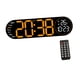 thumbnail image 2 of Reloj de pared digital con control remoto, temporizador multifuncional, reloj de escritorio LED Naranja, 2 of 9
