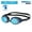 Blue/Black Mirrored Lens, variant on VIEW Swimming Gear V-630ASA SWIPE Fitness Swim Goggles, Aquamarine/Black