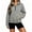 Gray, variant on Asgosdo Women's Sweatshirts Zipper Long Sleeve Lapel Oversized Pullover Casual Fashion Lightweight Fall Tops