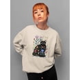 thumbnail image 2 of Folksy Felines B Sweatshirt Women -Annie Warren Designs, Female Large, 2 of 4