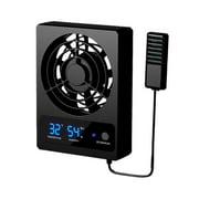 SharkTRUE Smart Cooling Fan For Reptile Tank With LED Display Ventilation Fan For Reptile Terra Dehumidifier For Rainforest Enclosure