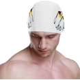 thumbnail image 2 of FYBTO Swimming Cap Winter Animal Penguins Unisex Adult FYBTO Polyester, 2 of 4