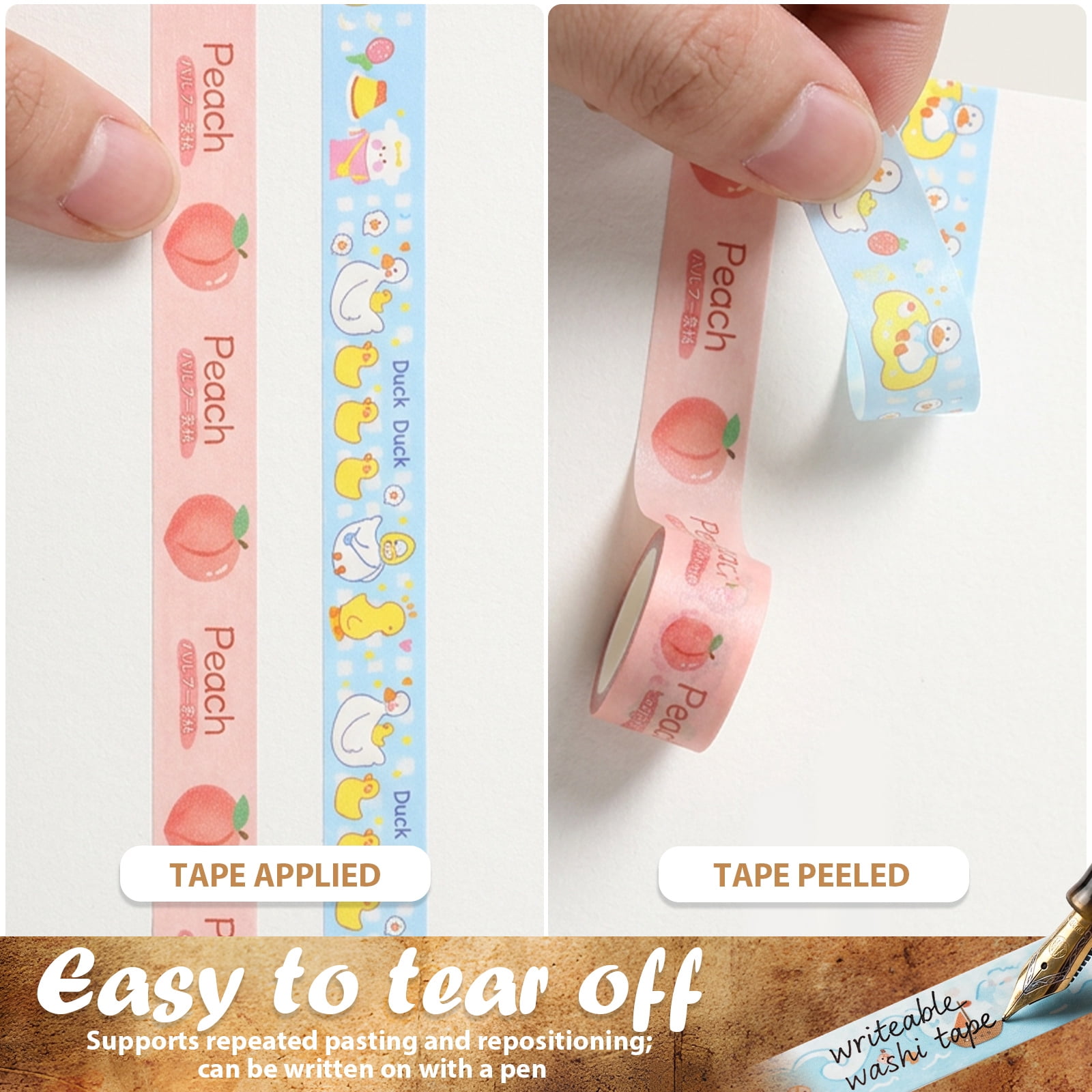 Atopoler 120 Rolls Washi Tape Set,Floral Fruits Patterns Masking Tapes for Arts DIY Crafts Journals Planners Scrapbooking