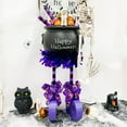 thumbnail image 2 of EUDIDV Spooky Halloween Ornaments Halloween Figurines Halloween Decorative Ornament Props Witch Candy Jar Border In-the-dark Skeleton Frame Large Witch Bucket Set, 2 of 5