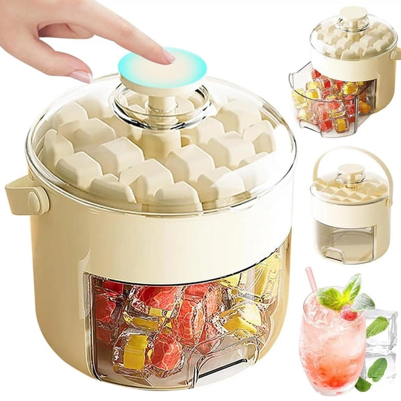 Ice Bucket with Lid & Ice Tongs, Portable Ice Cube Maker, Ice Bucket for Home Kitchen Party, Kitchen Utensils & Gadgets