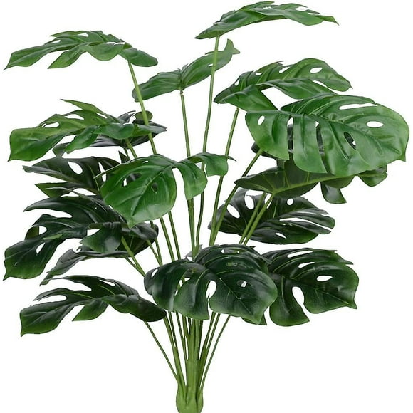 Artificial Palm Tree Leaves Tropical Plants Artificial Monstera Tree Faux Fake Palm Fronds Plant Greenery (monstera)