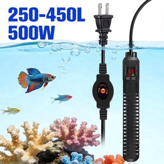 Doulami 500W Aquarium Heater, Submersible Fish Tank Thermostat with External Controller, LED Display for 65-120 Gallon