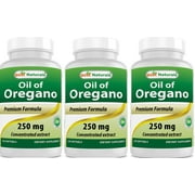 3 Pack Best Naturals Oregano Oil 250 mg 120 Softgels
