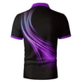thumbnail image 4 of Fnnxeal Mens Polo Shirts Graphic Button Summer Casual Collared Short Sleeve Polo Purple Shirts for Men Size 2XL, 4 of 7
