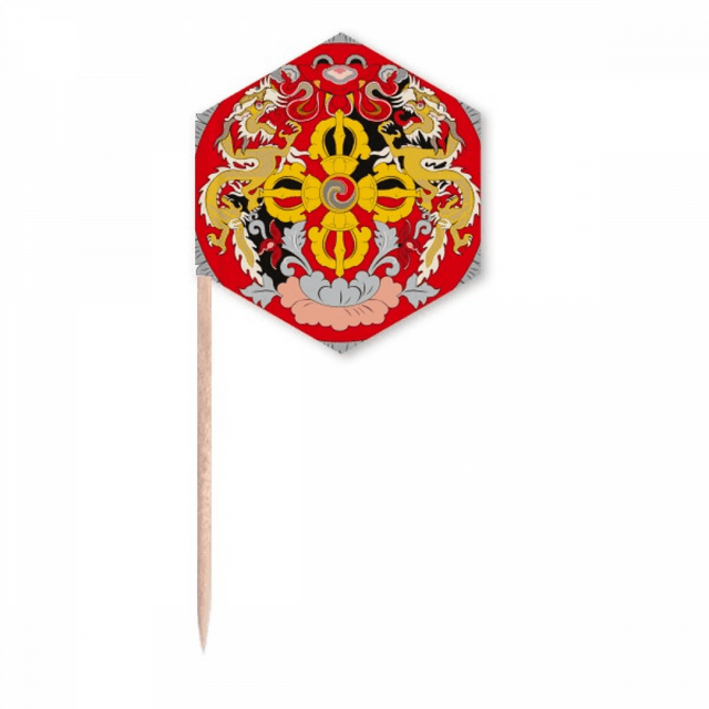 Bhutan National Emblem Country Toothpick Flags Cupcake Picks Party Celebration