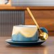 thumbnail image 5 of mfyjkho Juego de taza y platillo de café de cerámica, capacidad de 240 ml, incluye 1 taza, ideal para té, café y regalos, 5,74 x 5,74 x 3,03 pulgadas, 5 of 7