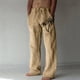 thumbnail image 1 of Pantalones largos de lino para hombre, pantalones holgados de playa con estampado hawaiano, cintura elástica y cordón ajustable, estampado en caliente., 1 of 5