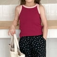 thumbnail image 2 of REDARER Girls' Color Block Ribbed Tank Top - Sleeveless Summer Stretchy Breathable Casual Comfortable Toddler Kids Teenage Basic Outfit,1-2 Years, 2 of 9