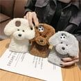 3D Teddy Dog Fluffy Phone Case For iPhone 15 14 13 Pro Max 12 Mini 11 X