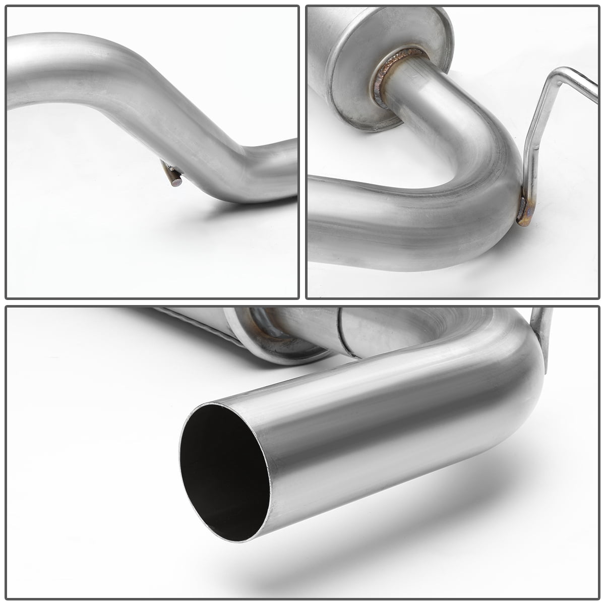 DNA Motoring CBE-JW074D-38L For 2007 to 2011 Jeep Wrangler Unlimited JK 4-Door 3.8L 2.5" Muffler Catback Exhaust System 08 09 10