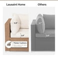 thumbnail image 4 of LAUSAINT HOME 7 Pieces Outdoor Furniture Set, Patio Sectional Coversation Set with 6 Chairs and 1 Coffee Table, Beige Cushions & Brown Wicker, 4 of 8