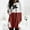Red, variant on Plus Size Women Long Sleeve Christmas Printed O-Neck Tops Tee T-Shirt Blouse Gray 14(XXXL)