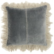 Nourison Life Styles Dark Grey Decorative Throw Pillow , 22" x 22"