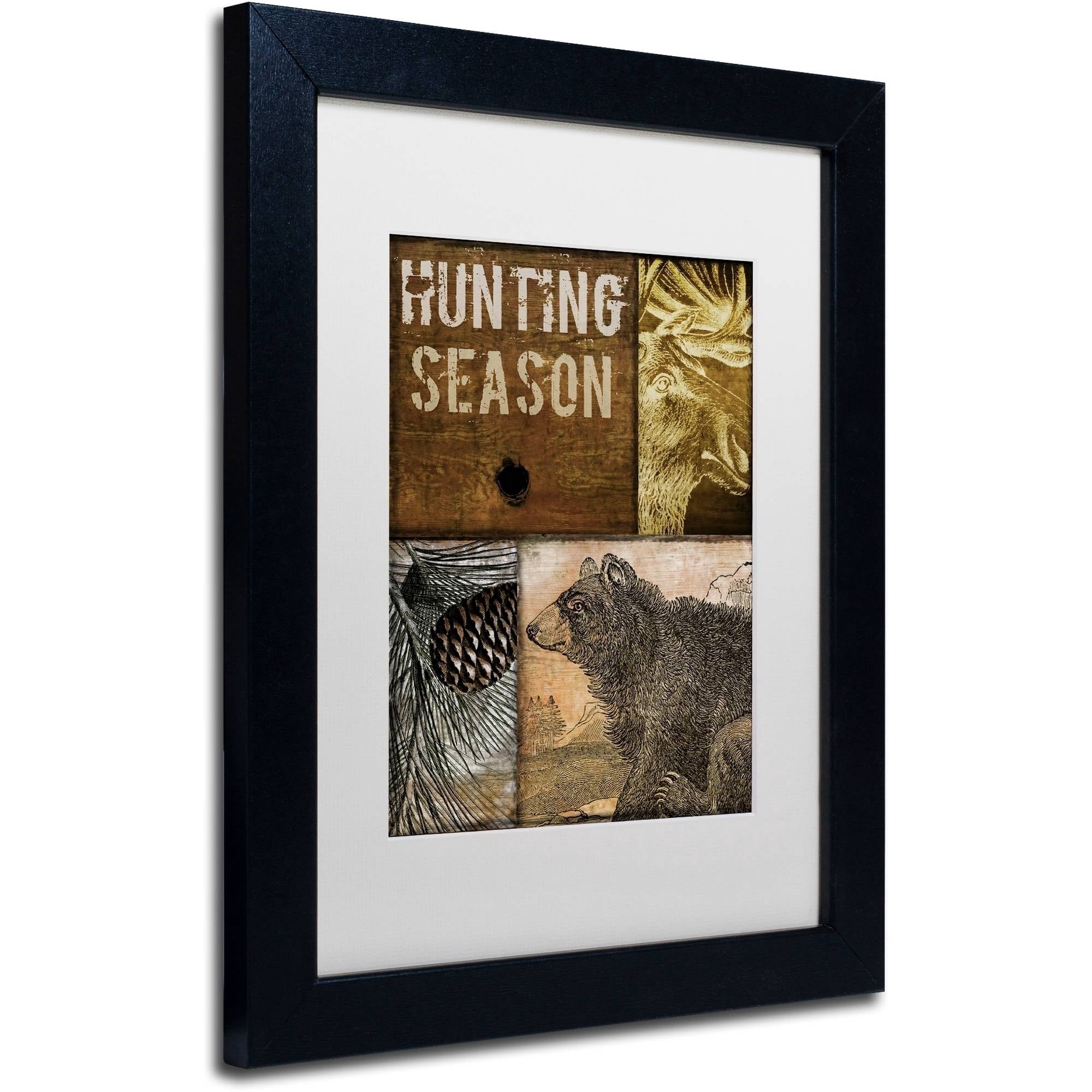 Trademark Fine Art "Hunting Season IV" Canvas Art by Color Bakery White Matte, Black Frame