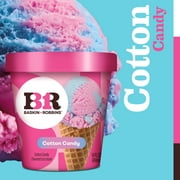 Baskin-Robbins Cotton Candy Ice Cream, 14 fl oz Cup – Sweet Pink and Blue Cotton Candy-Flavored Ice Cream