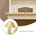 thumbnail image 3 of GOOHOCHY Golden Brass Drawer Knobs for Home Cabinets Wardrobes Bookcases 2pcs Mushroom Shaped Door Handles, 3 of 8