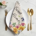 thumbnail image 2 of Spring Wildflowers Cloth Napkins, Watercolor Tulip Floral Leaf Plant Beige Washable and Reusable Dinner Napkins Set of 2, Table Napkin for Kitchen Party Birthday Wedding Hotel Housewarming 20"x20", 2 of 9