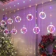 thumbnail image 3 of Guirnalda de luces LED navideñas para habitación, lámpara de cortina con enchufe USB, decoración de Papá Noel con forma de estrella para dormitorio, sala de estar y ventana, 3 of 5
